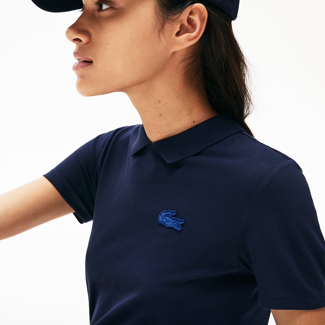 ラコステ LACOSTE 『LACOSTE L!VE』バックネックオープンポロドレス