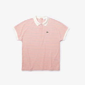 ラコステ LACOSTE クラシックフィット ボーダーポロシャツ （レッド 