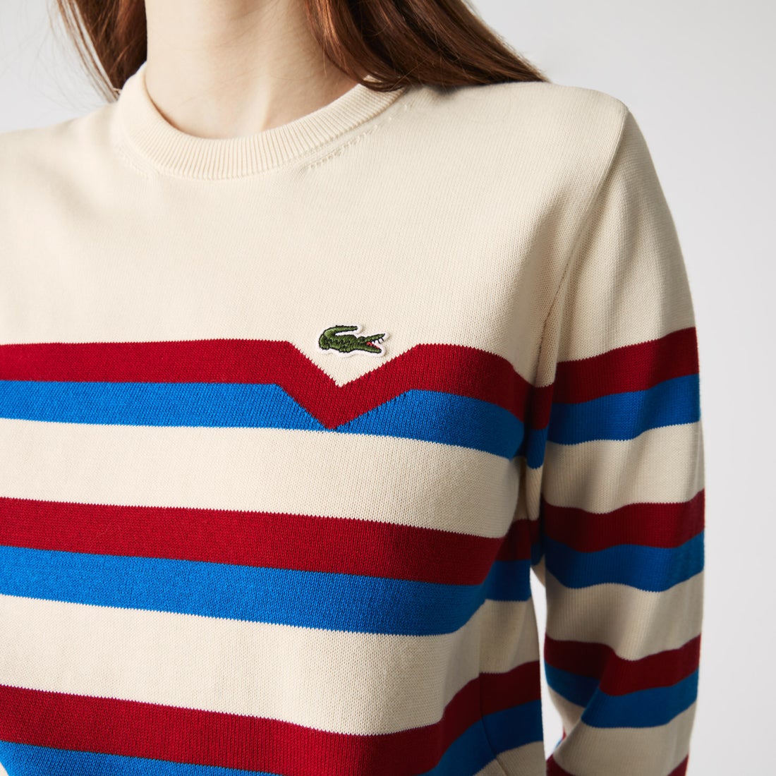 ラコステ LACOSTE メイド・イン・フランス 切り替えラインオーガニック 