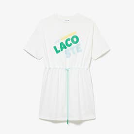 ラコステロゴプリントTシャツドレス （ホワイト）