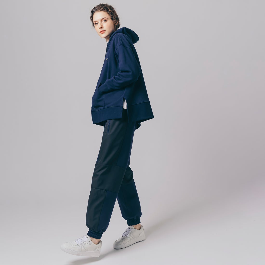 ラコステ LACOSTE プレミアムスウェットサイドスリットジップパーカ 