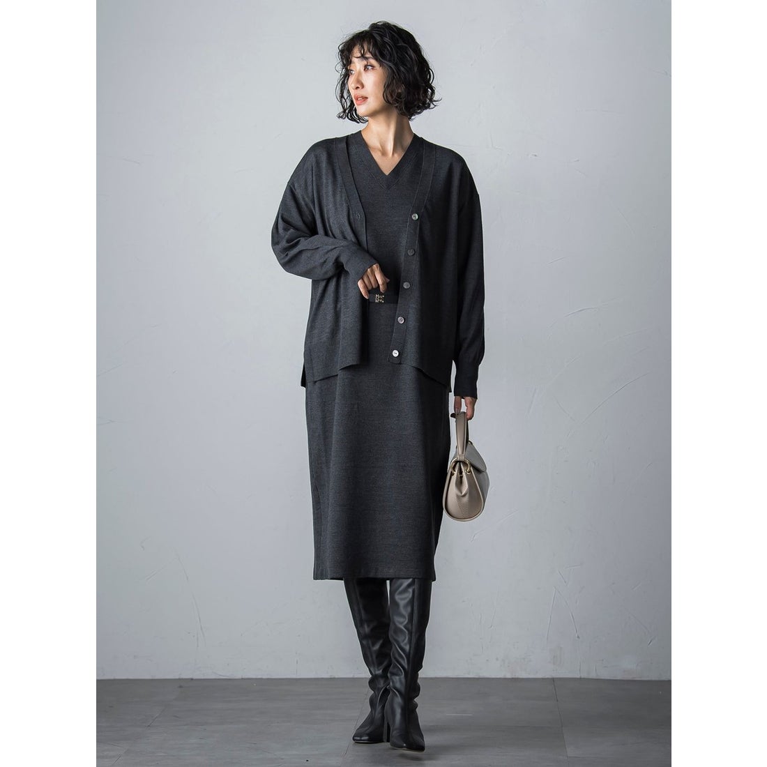 ロートレアモン LAUTREAMONT 【WEB限定】LANABLENDニットワンピース 