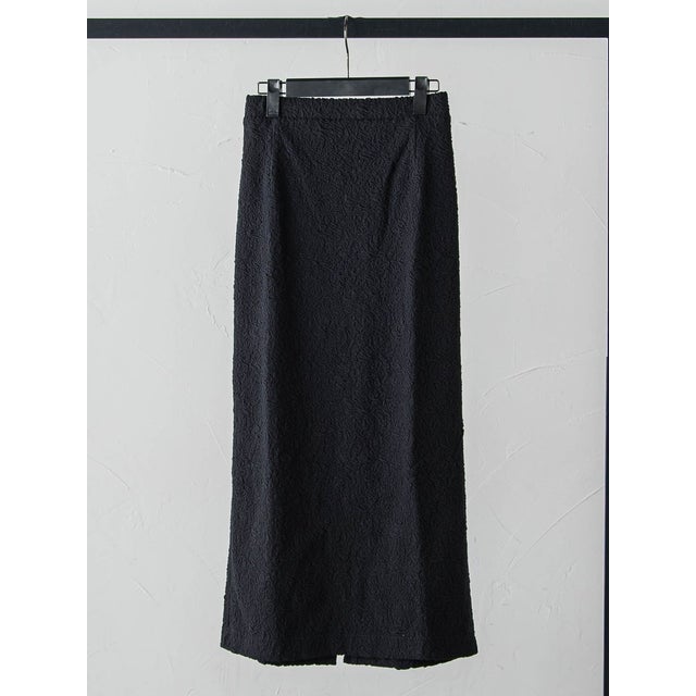 
                    ランダムジャガードナロースカート≪洗濯機で洗える≫ （ブラック）