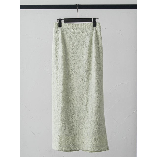 
                    ランダムジャガードナロースカート≪洗濯機で洗える≫ （グリーン）
