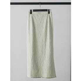 ランダムジャガードナロースカート≪洗濯機で洗える≫ （グリーン）