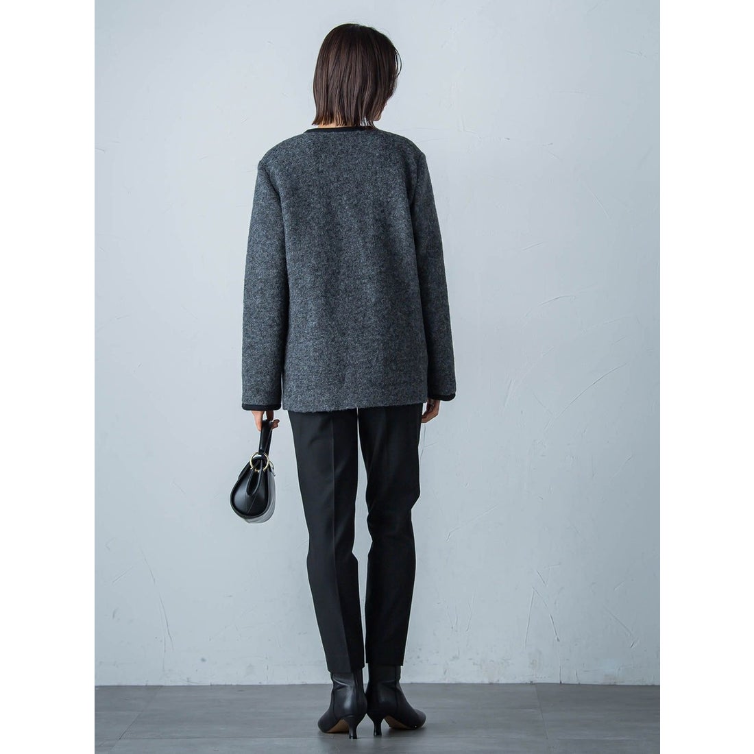 ロートレアモン LAUTREAMONT 両面起毛ストレッチテーパードパンツ