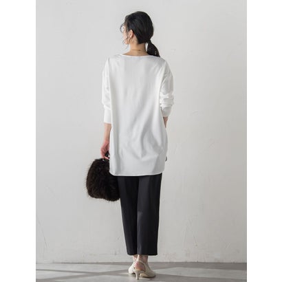 【WEB限定MTサイズ】季節をつなぐTシャツブラウス （オフホワイト）｜詳細画像
