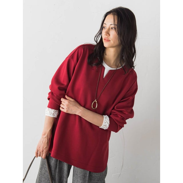 【WEB限定】ふんわリッチプルオーバー （レッド）
