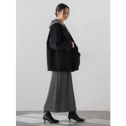 ロートレアモン LAUTREAMONT プレミアムウールカシミヤショートコート （ブラック）｜詳細画像