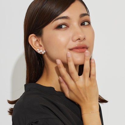 ララクリスティー LARA Christie ブレスレット レディース ブランド ペタル チェーン  ゴールド K18 18金 幅1.2mm （イエローゴールド）｜詳細画像