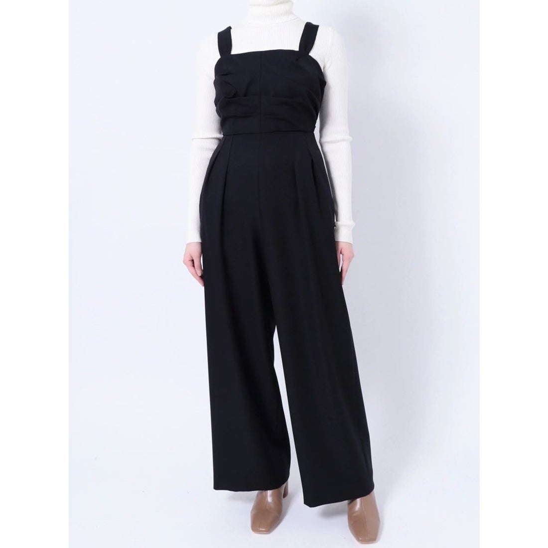 LAGUNAMOON タックベアオールインワン（モカ） -ファッション通販 