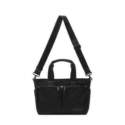 ランバン オン ブルー LANVIN en Bleu トートバッグ メンズ トート 小さめ ブランド 大人 上品 ショルダーバッグ 手持ち 斜め掛け 肩掛け ファスナー 軽量 横型 2WAY B5 撥水 フレーズ ドライビングトート 527501 （クロ）｜詳細画像