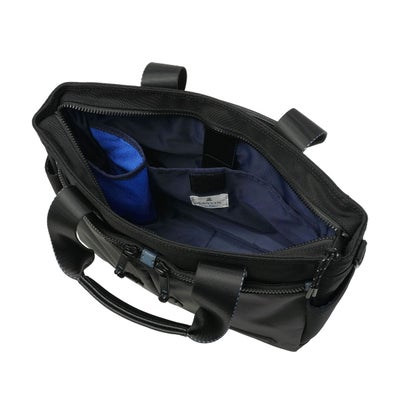 ランバン オン ブルー LANVIN en Bleu トートバッグ メンズ トート 小さめ ブランド 大人 上品 ショルダーバッグ 手持ち 斜め掛け 肩掛け ファスナー 軽量 横型 2WAY B5 撥水 フレーズ ドライビングトート 527501 （クロ）｜詳細画像