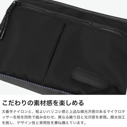 ランバン オン ブルー LANVIN en Bleu ショルダーバッグ メンズ 斜めがけバッグ 小さめ ブランド 大人 上品 ミニショルダー バッグ 横型 斜め掛け 肩掛け ファスナー 軽量 A5 撥水 フレーズ サコッシュ 527101 （コン）｜詳細画像