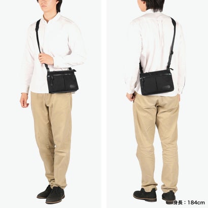 ランバン オン ブルー LANVIN en Bleu ショルダーバッグ メンズ 斜めがけバッグ 小さめ ブランド 大人 上品 ミニショルダー バッグ 横型 斜め掛け 肩掛け ファスナー 軽量 A5 撥水 フレーズ サコッシュ 527101 （コン）｜詳細画像