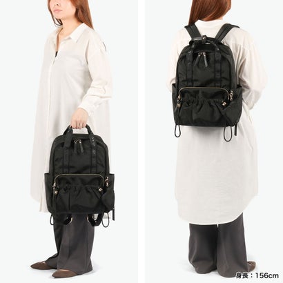 ランバン オン ブルー LANVIN en Bleu リュック レディース 軽量 ビジネス バッグ 小さめ A4 おしゃれ PC 2WAY ハンドル ポーチ付き きれいめ かわいい 大人 通勤 通学 大学生 リュックサック ルプリエ 485110 （ベージュ）｜詳細画像