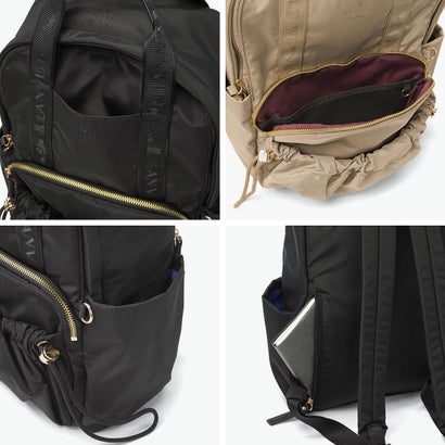 ランバン オン ブルー LANVIN en Bleu リュック レディース 軽量 ビジネス バッグ 小さめ A4 おしゃれ PC 2WAY ハンドル ポーチ付き きれいめ かわいい 大人 通勤 通学 大学生 リュックサック ルプリエ 485110 （ベージュ）｜詳細画像