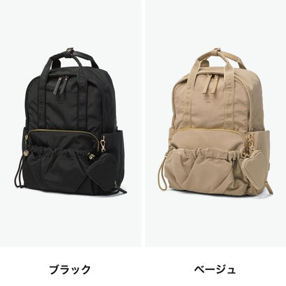 ランバン オン ブルー LANVIN en Bleu リュック レディース 軽量 ビジネス バッグ 小さめ A4 おしゃれ PC 2WAY ハンドル ポーチ付き きれいめ かわいい 大人 通勤 通学 大学生 リュックサック ルプリエ 485110 （ベージュ）｜詳細画像
