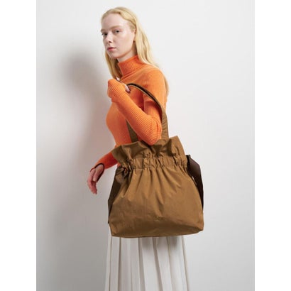 ランバン オン ブルー LANVIN en Bleu グログランギャザートートバッグ （ライトグリーン）｜詳細画像