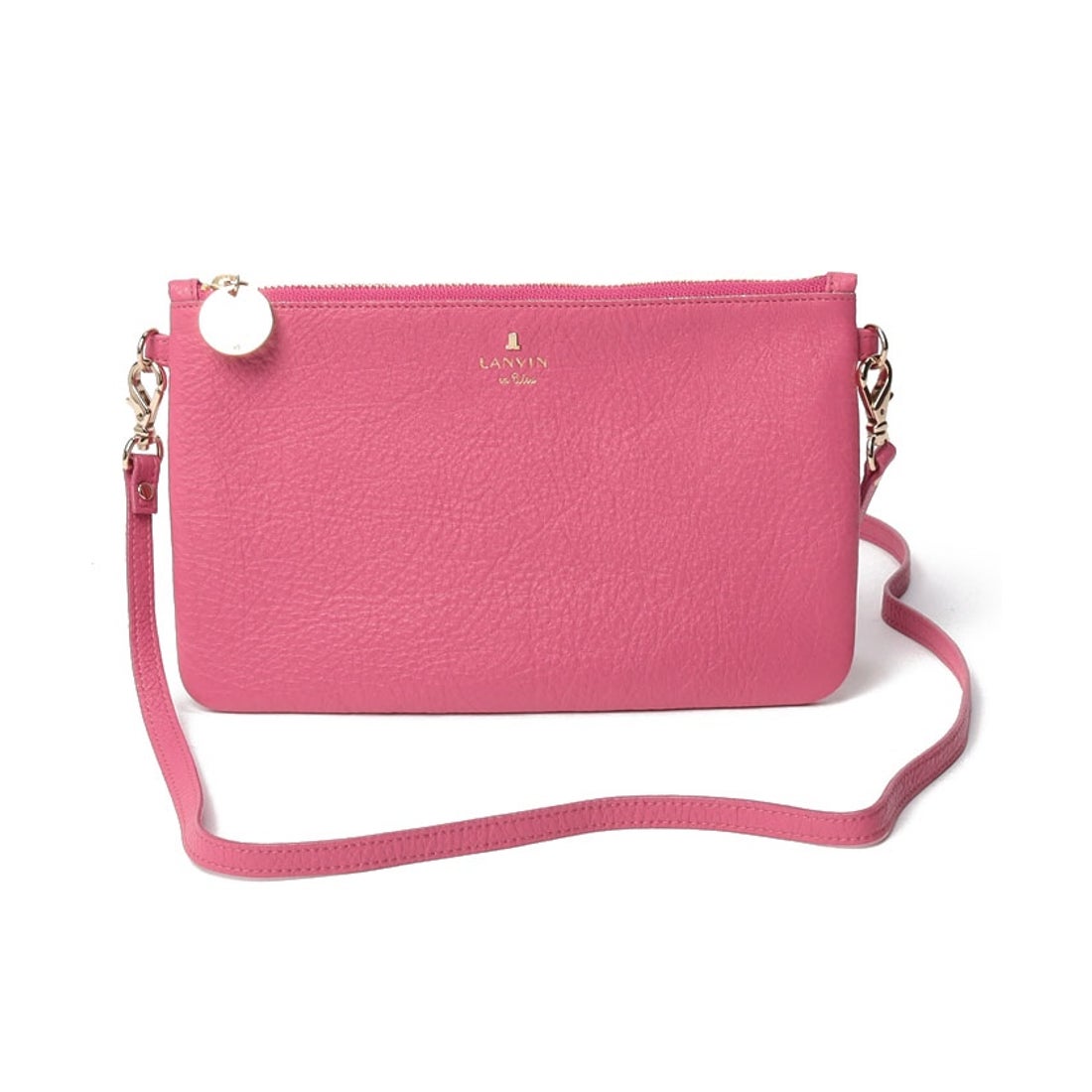 LANVIN en Bleu メラニー ショルダー付ポーチ フューシャピンク1 LANVIN en Bleu ポーチ ピンク