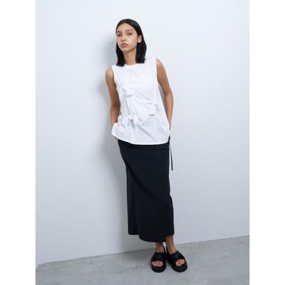 ランバン オン ブルー LANVIN en Bleu ツイストフラットサンダル （ブラック）｜詳細画像
