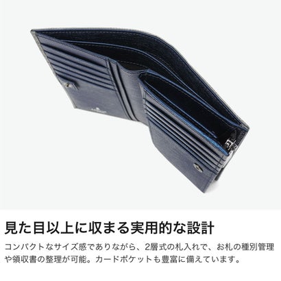 限定モデル 財布 二つ折り財布 メンズ 二つ折り 二つ折 ブランド 本革 革 レザー 牛革 大きめ 小銭入れあり おしゃれ 大人 別注 限定 ゼット セミ長札 3129 （クロ）｜詳細画像