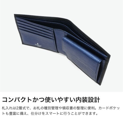限定モデル 財布 二つ折り財布 メンズ 二つ折り コンパクト 二つ折 ブランド 本革 革 レザー 牛革 小銭入れあり おしゃれ 大人 別注 限定 ゼット 2つ折り 3128 （クロ）｜詳細画像