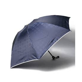 LANVIN en Bleu 雨傘 折りたたみ傘 花柄 ジャガード パイピング