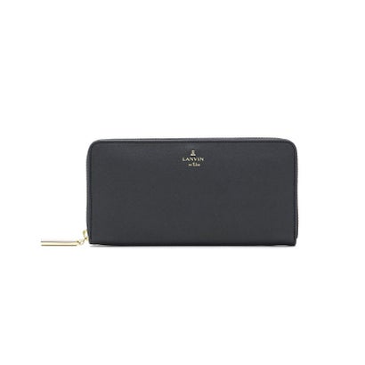 LANVIN en Bleu ランバンオンブルー 財布 長財布 レディース レディース長財布 大容量 ブランド 本革 大人 女性 かわいい シンプル ラウンドファスナー 軽量 リュクサンブール ラウンド札入れ 480119（ダークネイビー）｜詳細画像
