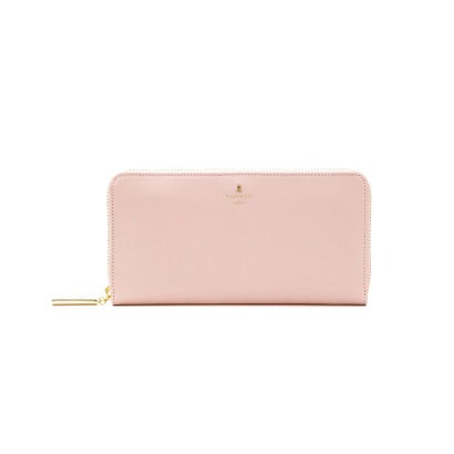 ランバンオンブルー 財布 長財布 レディース レディース長財布 大容量 ブランド 本革 大人 女性 かわいい シンプル ラウンドファスナー 軽量 リュクサンブール ラウンド札入れ 480119（ペールピンク）｜詳細画像