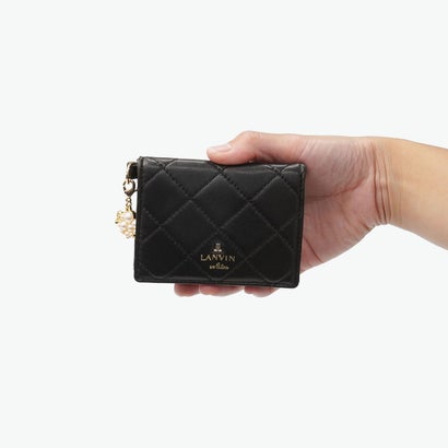 コインケース レディース 小銭入れ 羊革 ブランド 女性 おしゃれ キルティング ミニ ウォレット 財布 ボックス型 小銭 カード 軽量 レザー 革 エミリー BOX小銭入れ 485133 （ラベンダー）｜詳細画像
