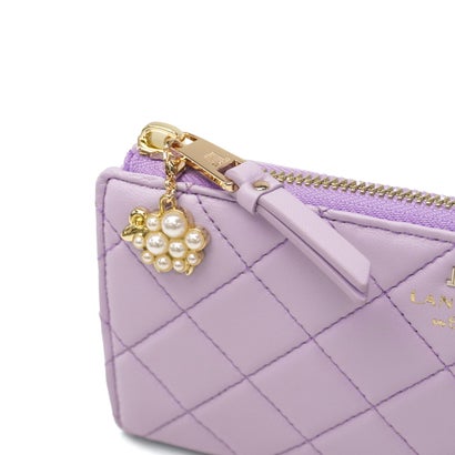 長財布 レディース 財布 羊革 ブランド 女性 おしゃれ キルティング ウォレット L字ファスナー 小銭入れ 札入れ カード 軽量 レザー 革 エミリー Lファスナー長財布 485130 （ブラック）｜詳細画像