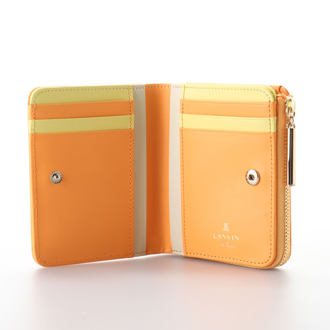 LANVIN en Bleu リュクサンブールカラー 二つ折り財布 オレンジ1 -靴