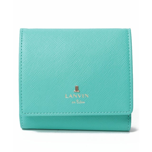 LANVIN en Bleu リュクサンブールカラー 内BOX二つ折り財布
