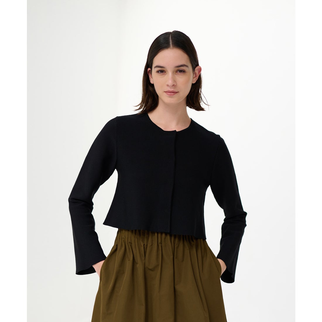 ランバン オン ブルー LANVIN en Bleu ショートニットジャケット 