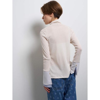 ランバン オン ブルー LANVIN en Bleu カフスロングスリーブ （ブラウン）｜詳細画像