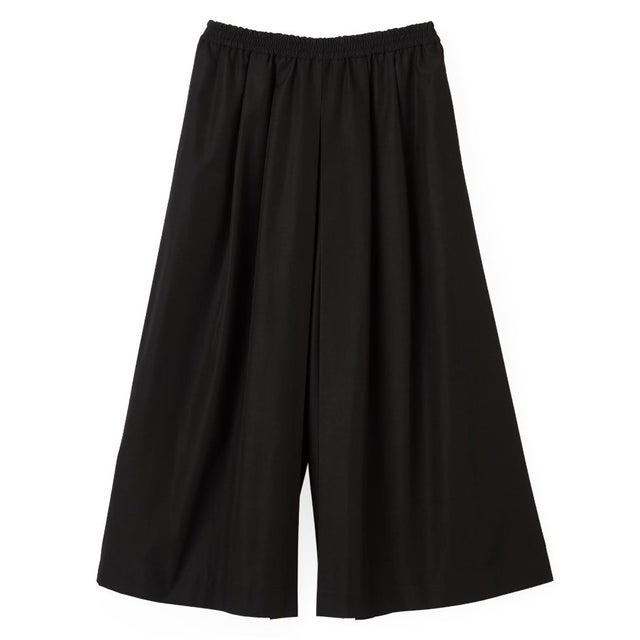 撥水キュロットゴムパンツ （ブラック）