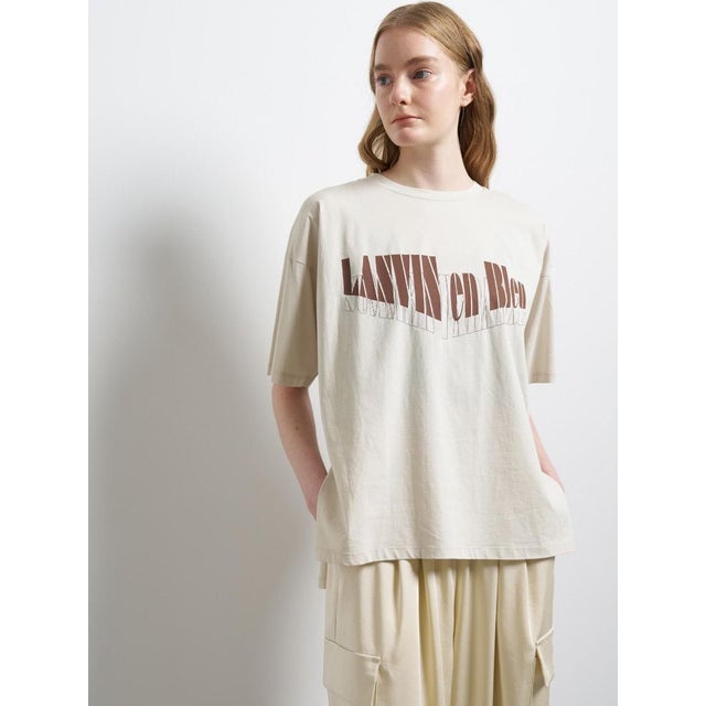 “Summer paradise”ロゴプリントTシャツ （ベージュ）