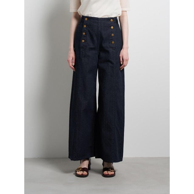 Lee×LANVIN en Bleuデニムマリンパンツ （ネイビー）