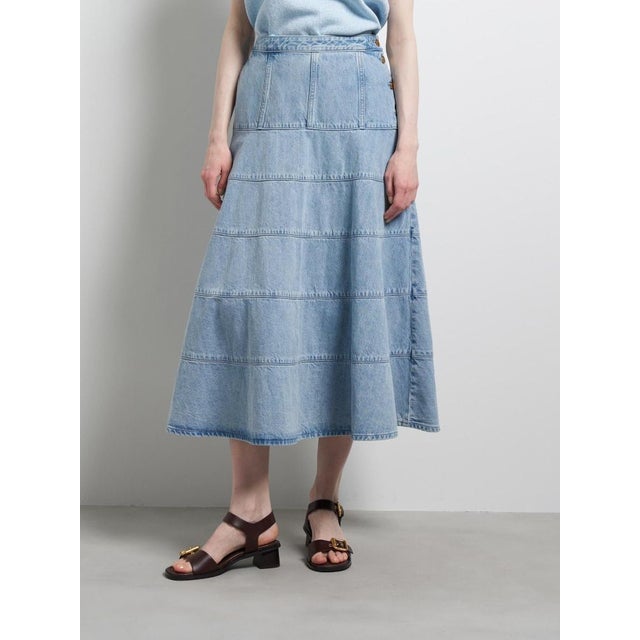 Lee×LANVIN en Bleuデニムフレアスカート （ブルー系）
