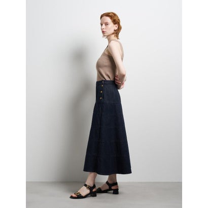 Lee×LANVIN en Bleuデニムフレアスカート （ネイビー）｜詳細画像