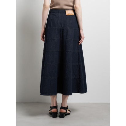 Lee×LANVIN en Bleuデニムフレアスカート （ネイビー）｜詳細画像
