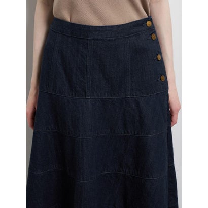 Lee×LANVIN en Bleuデニムフレアスカート （ネイビー）｜詳細画像