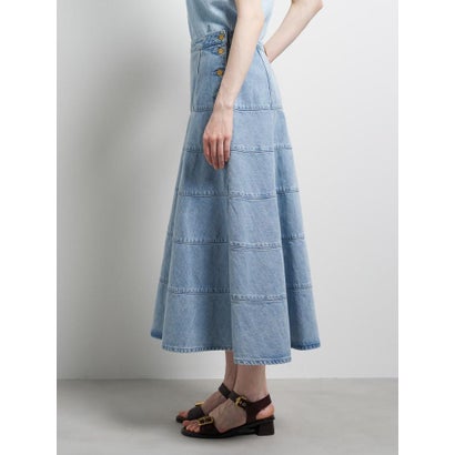 Lee×LANVIN en Bleuデニムフレアスカート （ネイビー）｜詳細画像