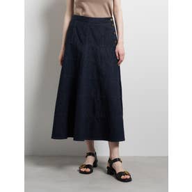 Lee×LANVIN en Bleuデニムフレアスカート （ネイビー）