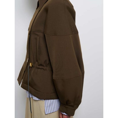 ランバン オン ブルー LANVIN en Bleu ドロストショートブルゾン （チャコールグレー）｜詳細画像