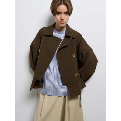 ランバン オン ブルー LANVIN en Bleu ドロストショートブルゾン （チャコールグレー）｜詳細画像