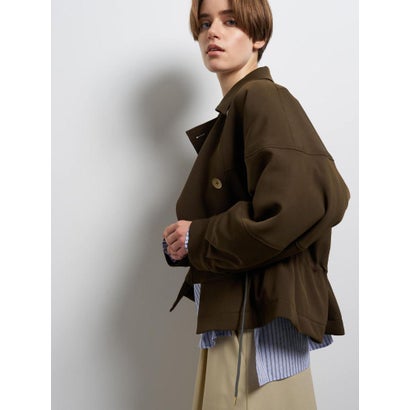 ランバン オン ブルー LANVIN en Bleu ドロストショートブルゾン （チャコールグレー）｜詳細画像