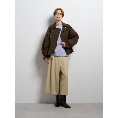 ランバン オン ブルー LANVIN en Bleu ドロストショートブルゾン （ブラウン）｜詳細画像