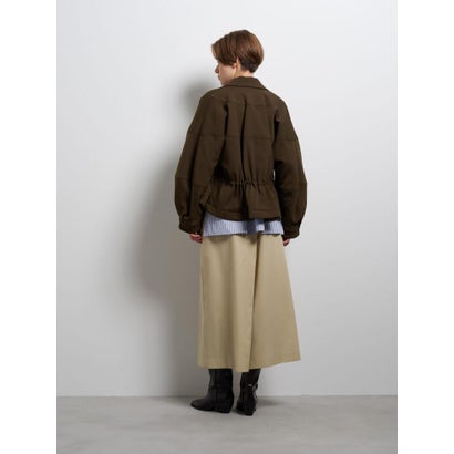 ランバン オン ブルー LANVIN en Bleu ドロストショートブルゾン （ブラウン）｜詳細画像